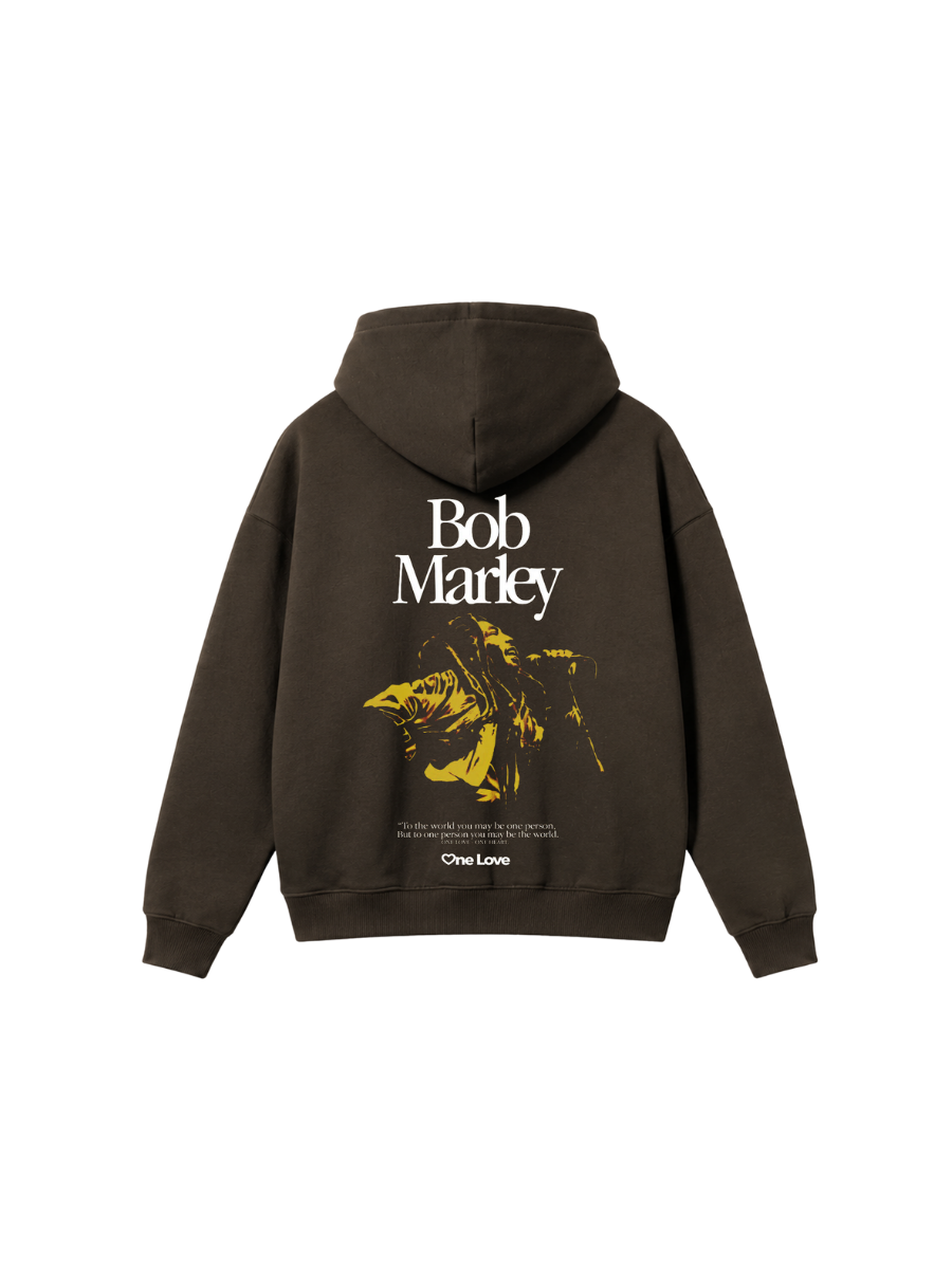 Moletom Bob Marley One Love Marrom