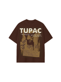Camiseta Oversized Tupac The Rose That Grew From Concrete Marrom Overtown