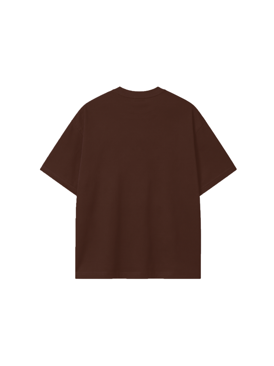 Camiseta oversized Tupac The Rose That Grew From Concrete marrom, costas lisas sem estampa