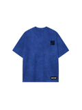 Camiseta Oversized Graffiti Azul Texturizado